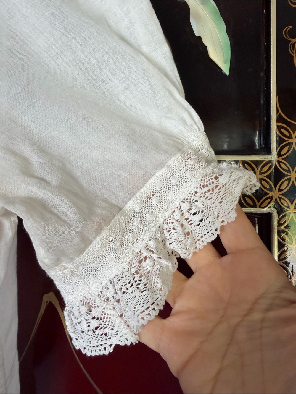 Vintage Dôen style cotton lace blouse - Picture 5 of 9
